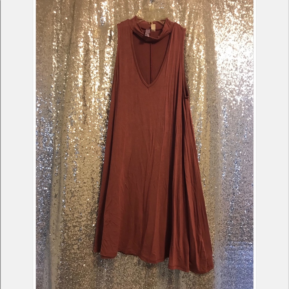 FRANCESCAS BOUTIQUE MAUVE High Neck Shift Dress